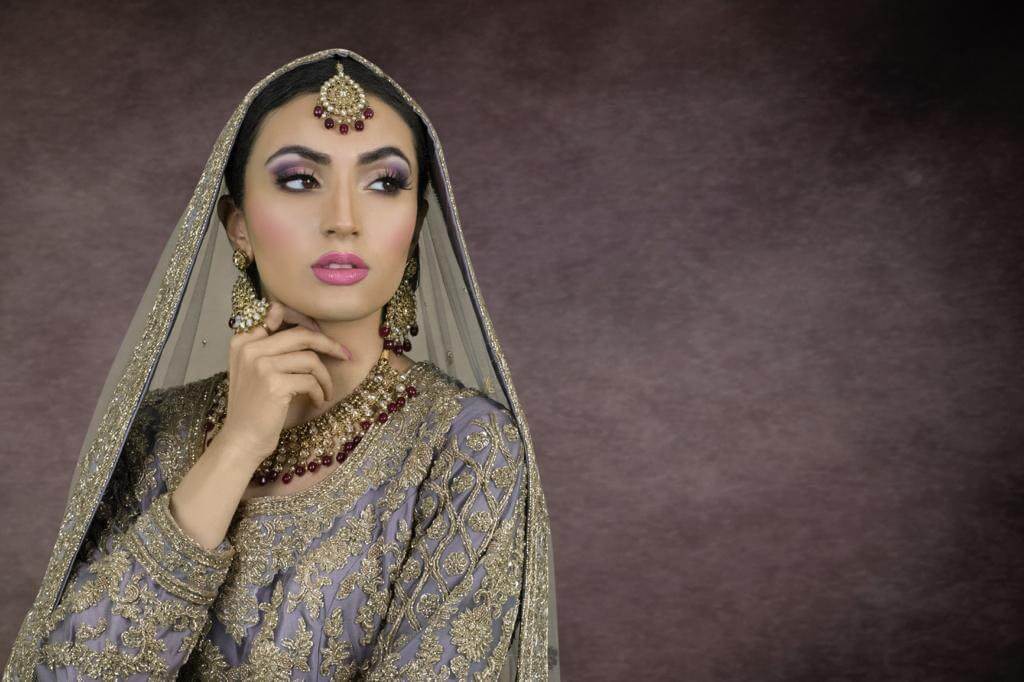 Model facing right